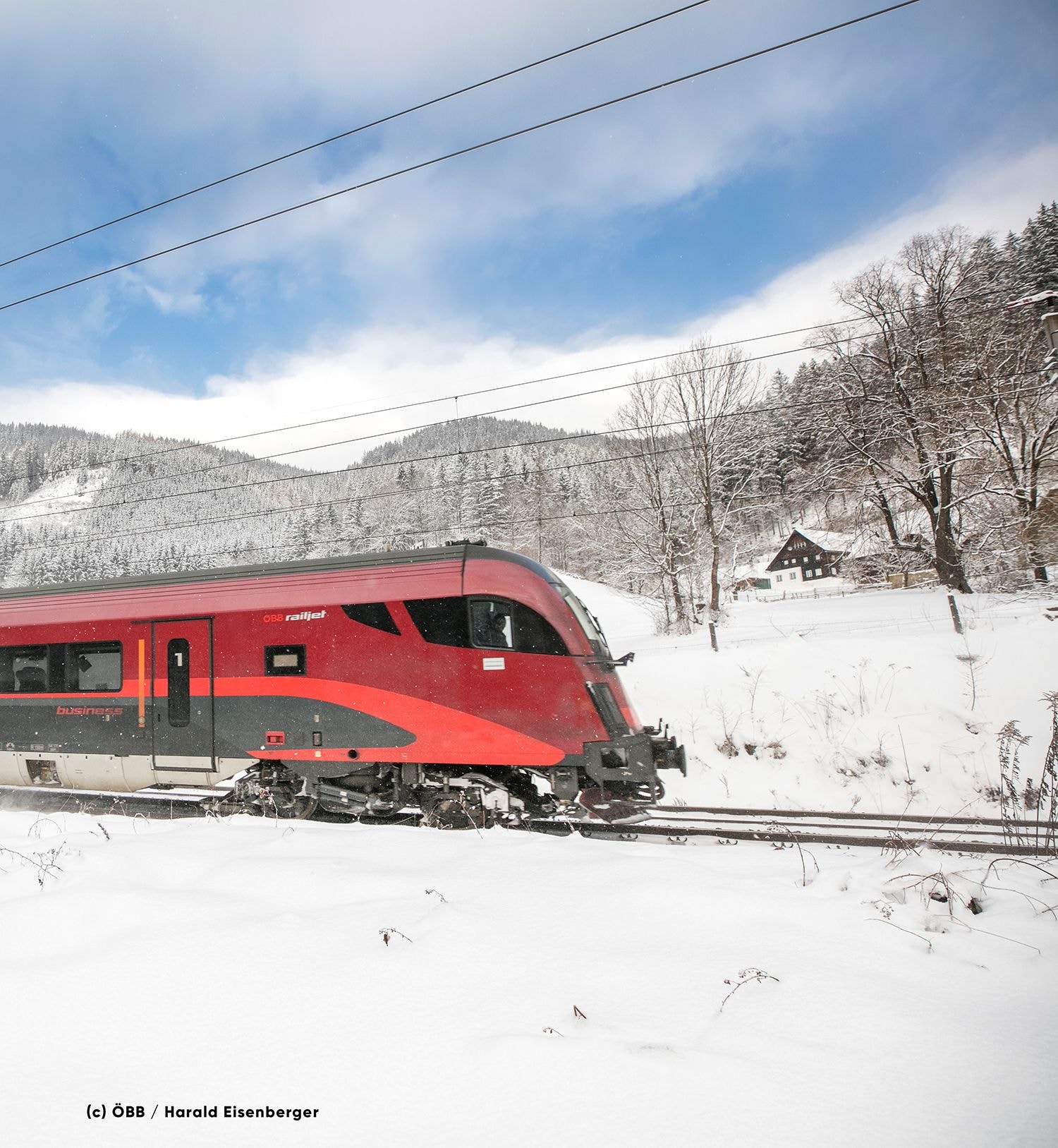 Railjet im Winter (c) ÖBB / Harald Eisenberger