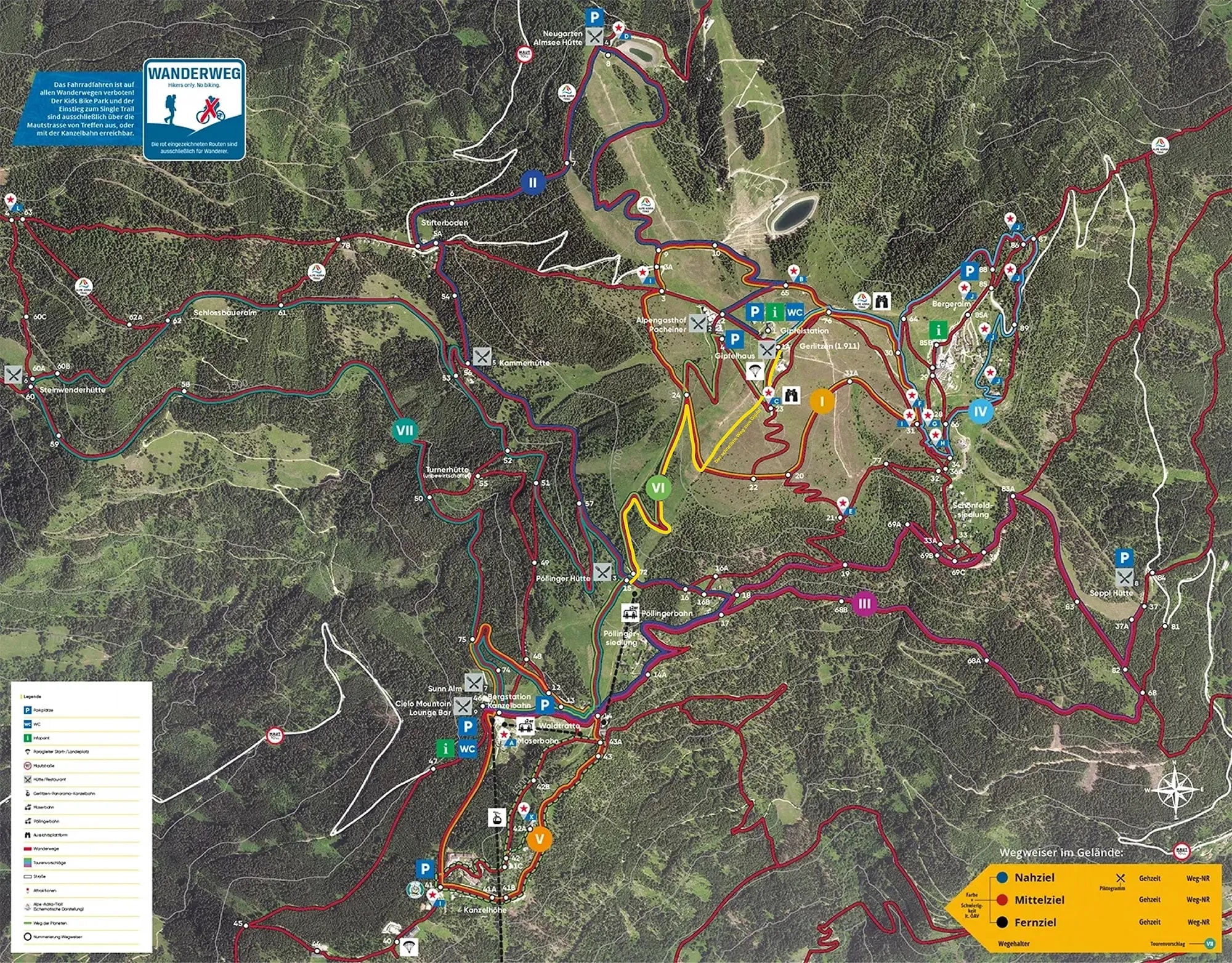 Wanderkarte Gerlitzen Alpe 2026